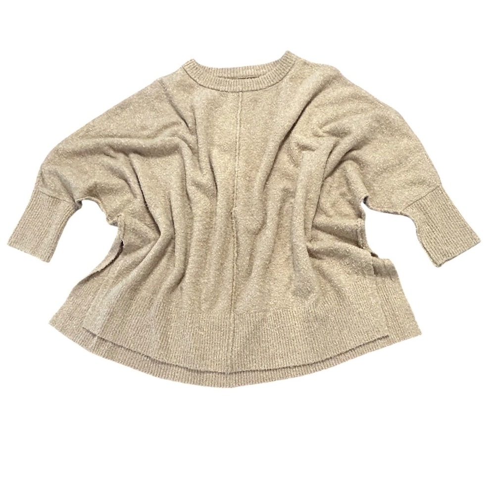 Lou & Grey LOFT Cozy Tan Marled Knit Oversized Dolman Sweater M/L 508170 - Picture 3 of 6